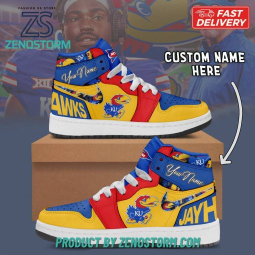 Kansas Jayhawks NCAA Personalized Air Jordan 1