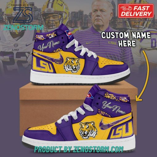 LSU Tigers NCAA Personalized Air Jordan 1