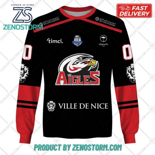 Les Aigles de Nice Home Jersey Style Hoodie, Sweatshirt