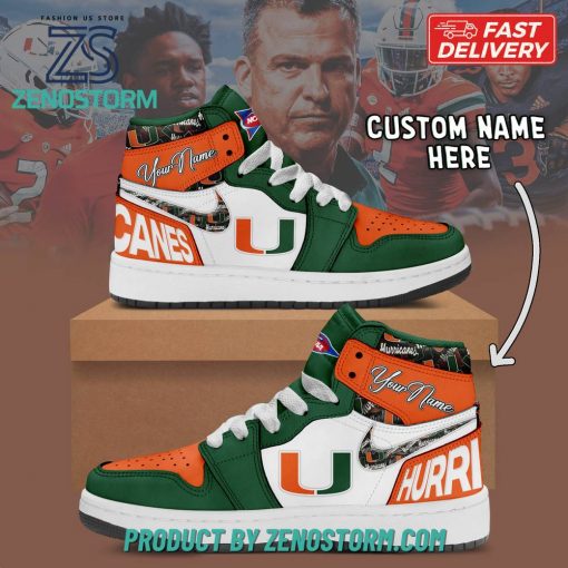 Miami Hurricanes NCAA Personalized Air Jordan 1