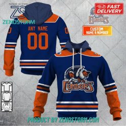 Personalized AHL Bakersfield Condors Color Jersey Style Hoodie, Sweatshirt