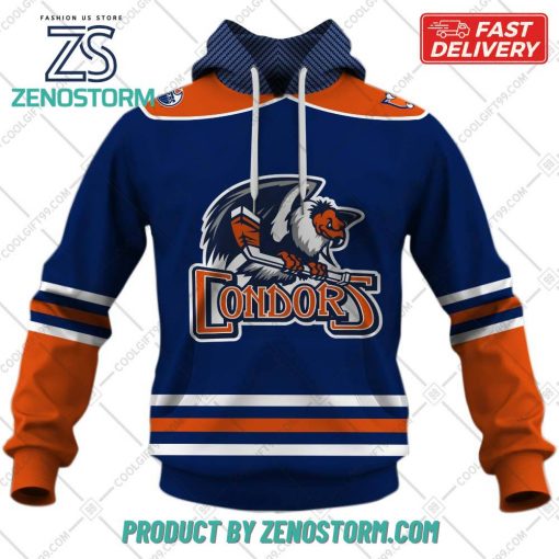 Personalized AHL Bakersfield Condors Color Jersey Style Hoodie, Sweatshirt