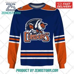 Personalized AHL Bakersfield Condors Color Jersey Style Hoodie Sweatshirt