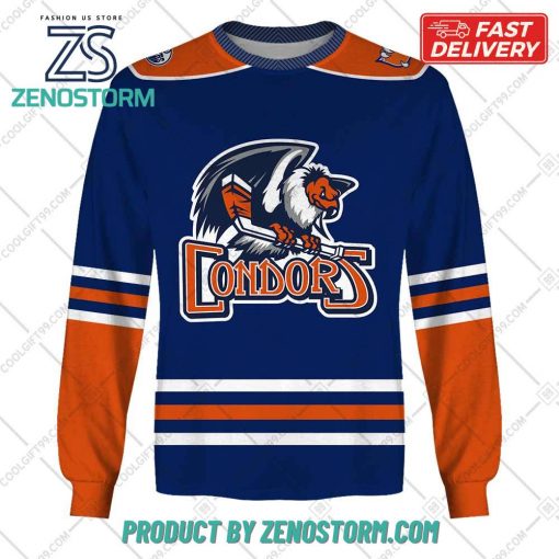 Personalized AHL Bakersfield Condors Color Jersey Style Hoodie, Sweatshirt