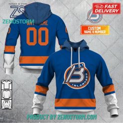 Personalized AHL Bridgeport Islanders Color Jersey Style Hoodie Sweatshirt