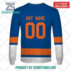 Personalized AHL Bridgeport Islanders Color Jersey Style Hoodie Sweatshirt