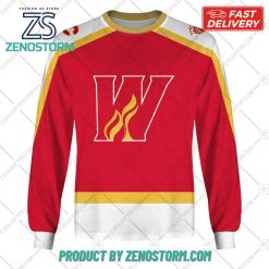 Personalized AHL Calgary Wranglers Color Jersey Style Hoodie Sweatshirt