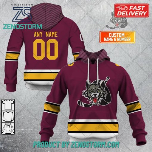 Personalized AHL Chicago Wolves Color Jersey Style Hoodie, Sweatshirt