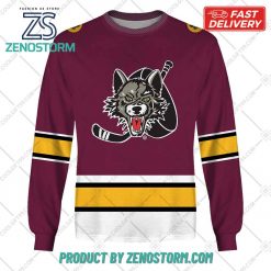 Personalized AHL Chicago Wolves Color Jersey Style Hoodie Sweatshirt