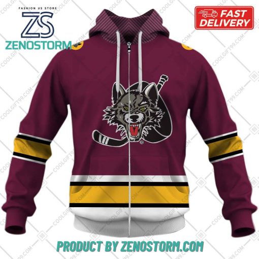 Personalized AHL Chicago Wolves Color Jersey Style Hoodie, Sweatshirt