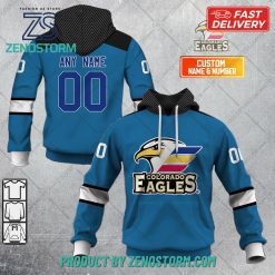 Personalized AHL Colorado Eagles Color Jersey Style Hoodie Sweatshirt