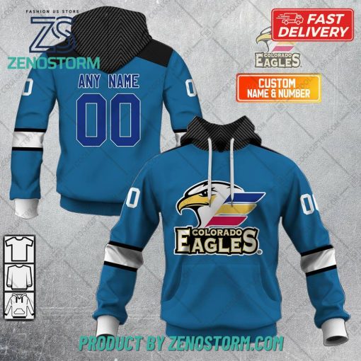 Personalized AHL Colorado Eagles Color Jersey Style Hoodie, Sweatshirt