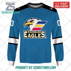 Personalized AHL Colorado Eagles Color Jersey Style Hoodie Sweatshirt