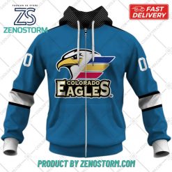 Personalized AHL Colorado Eagles Color Jersey Style Hoodie Sweatshirt