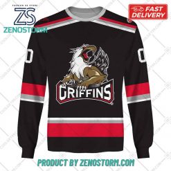 Personalized AHL Grand Rapids Griffins Color Jersey Style Hoodie Sweatshirt