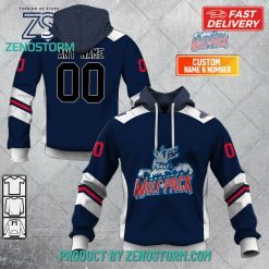 Personalized AHL Hartford Wolf Pack Color Jersey Style Hoodie Sweatshirt