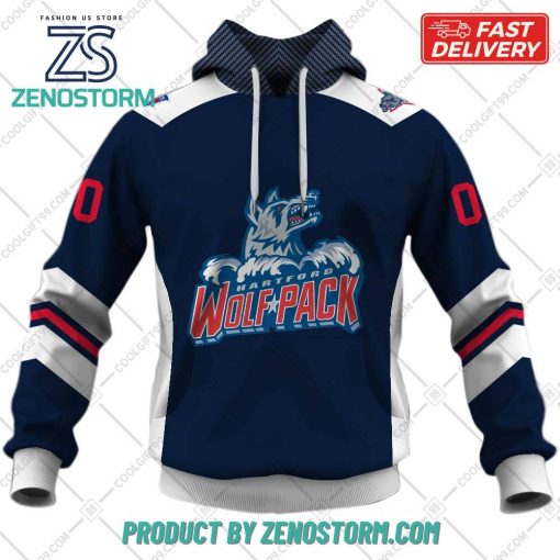 Personalized AHL Hartford Wolf Pack Color Jersey Style Hoodie, Sweatshirt