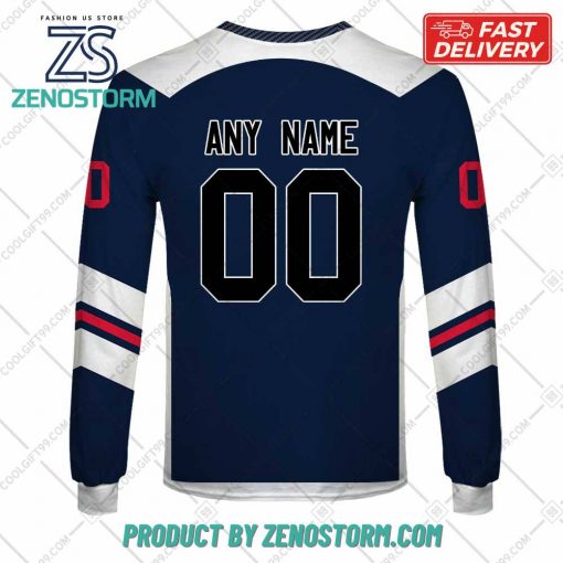 Personalized AHL Hartford Wolf Pack Color Jersey Style Hoodie, Sweatshirt