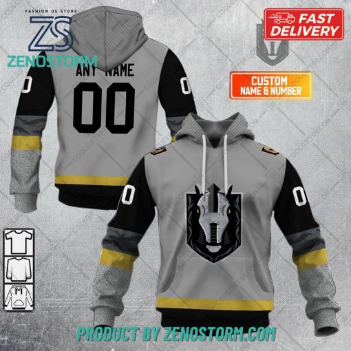 Personalized AHL Henderson Silver Knights Color Jersey Style Hoodie, Sweatshirt