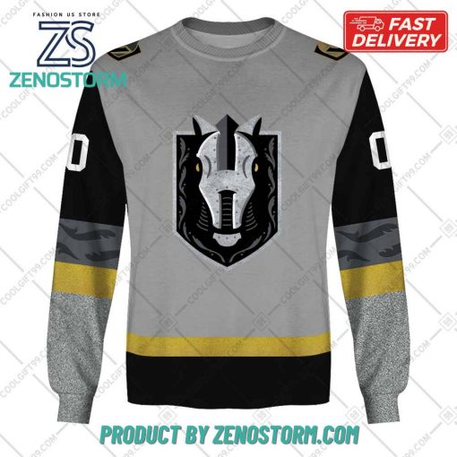 Personalized AHL Henderson Silver Knights Color Jersey Style Hoodie, Sweatshirt