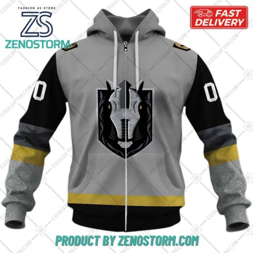 Personalized AHL Henderson Silver Knights Color Jersey Style Hoodie, Sweatshirt