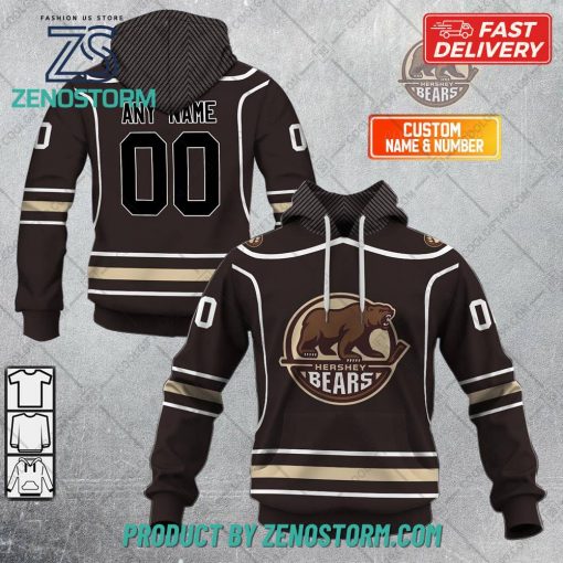 Personalized AHL Hershey Bears Color Jersey Style Hoodie, Sweatshirt