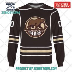 Personalized AHL Hershey Bears Color Jersey Style Hoodie Sweatshirt