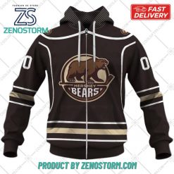 Personalized AHL Hershey Bears Color Jersey Style Hoodie Sweatshirt