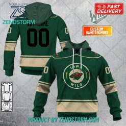 Personalized AHL Iowa Wild Color Jersey Style Hoodie Sweatshirt