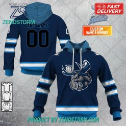 Personalized AHL Manitoba Moose Color Jersey Style Hoodie Sweatshirt