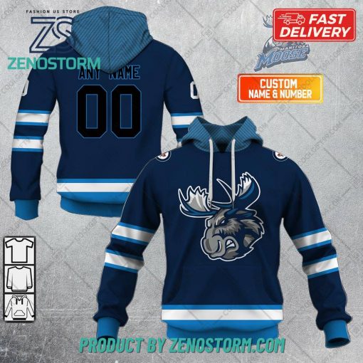 Personalized AHL Manitoba Moose Color Jersey Style Hoodie, Sweatshirt