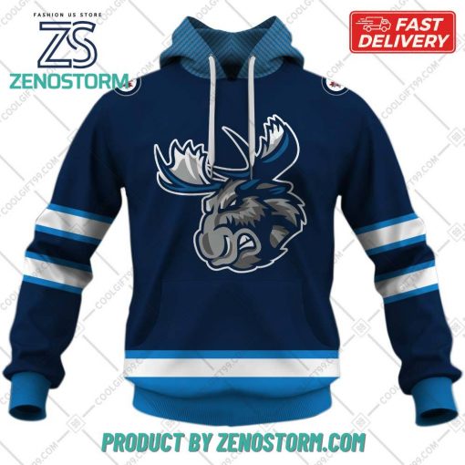 Personalized AHL Manitoba Moose Color Jersey Style Hoodie, Sweatshirt