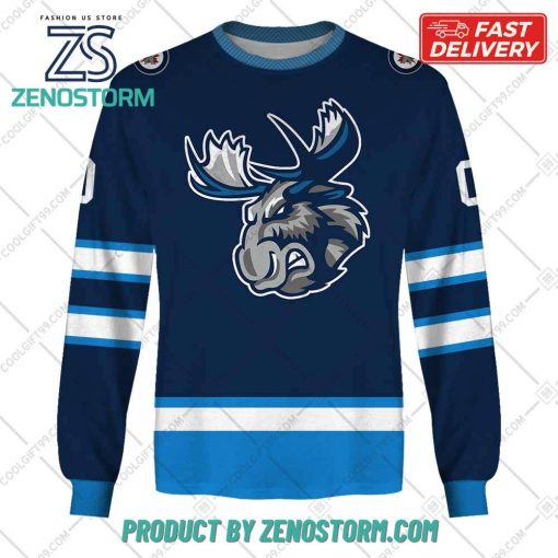 Personalized AHL Manitoba Moose Color Jersey Style Hoodie, Sweatshirt