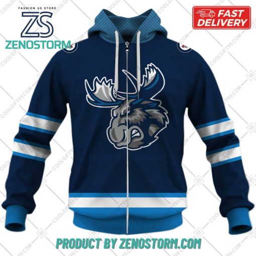 Personalized AHL Manitoba Moose Color Jersey Style Hoodie, Sweatshirt