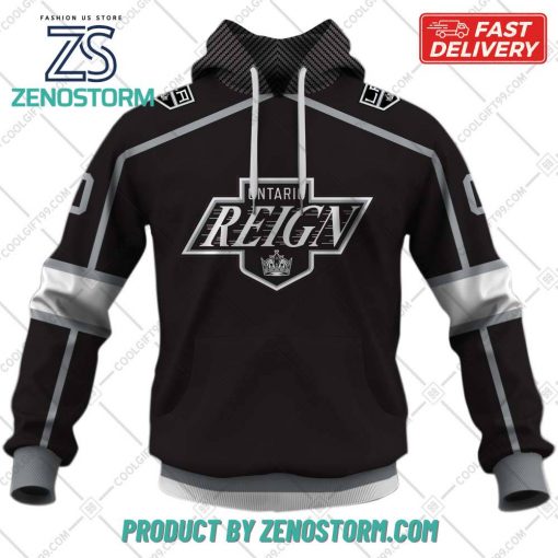 Personalized AHL Ontario Reign Color Jersey Style Hoodie, Sweatshirt