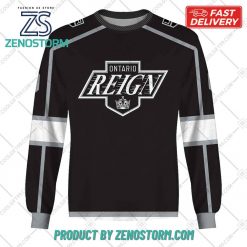 Personalized AHL Ontario Reign Color Jersey Style Hoodie Sweatshirt