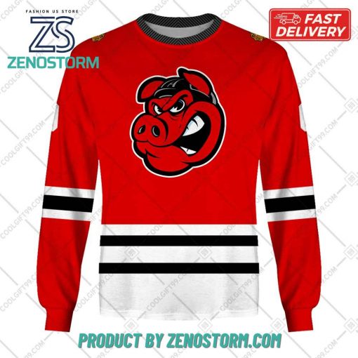 Personalized AHL Rockford IceHogs Color Jersey Style Hoodie, Sweatshirt