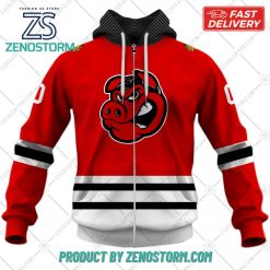 Personalized AHL Rockford IceHogs Color Jersey Style Hoodie Sweatshirt