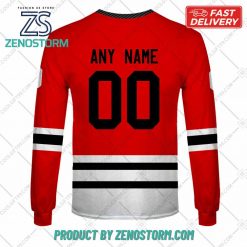 Personalized AHL Rockford IceHogs Color Jersey Style Hoodie Sweatshirt