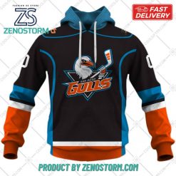 Personalized AHL San Diego Gulls Color Jersey Style Hoodie, Sweatshirt