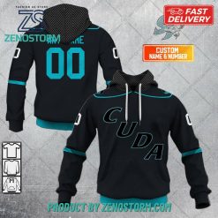Personalized AHL San Jose Barracuda Color Jersey Style Hoodie, Sweatshirt