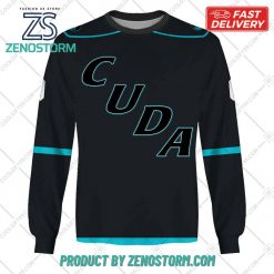 Personalized AHL San Jose Barracuda Color Jersey Style Hoodie Sweatshirt