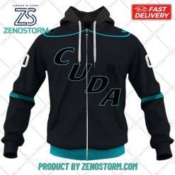 Personalized AHL San Jose Barracuda Color Jersey Style Hoodie Sweatshirt