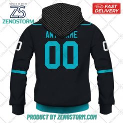 Personalized AHL San Jose Barracuda Color Jersey Style Hoodie Sweatshirt