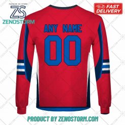Personalized AHL Springfield Thunderbirds Color Jersey Style Hoodie Sweatshirt