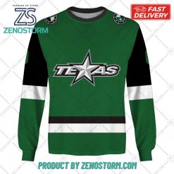 Personalized AHL Texas Stars Color Jersey Style Hoodie Sweatshirt