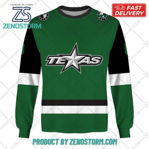 Personalized AHL Texas Stars Color Jersey Style Hoodie, Sweatshirt