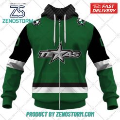 Personalized AHL Texas Stars Color Jersey Style Hoodie Sweatshirt