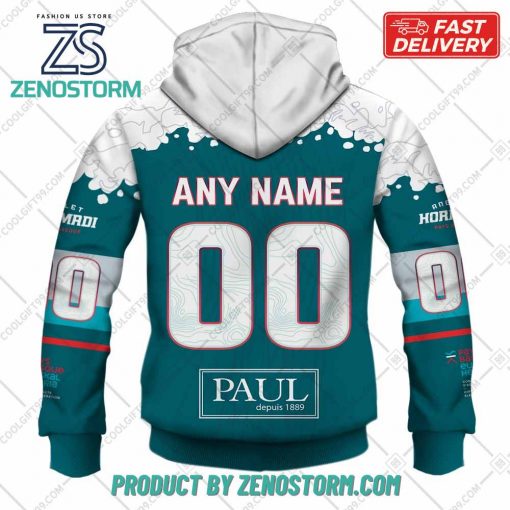 Personalized FR Hockey Anglet Hormadi Elite Home Jersey Style Hoodie, Sweatshirt