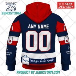 Personalized FR Hockey Bruleurs de Loups Home Jersey Style Hoodie Sweatshirt